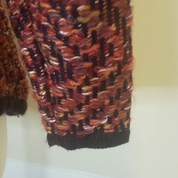 Anthropologie Moth Keavy jacquard waterfall front wool blend cardigan s… - Picture 10 of 12